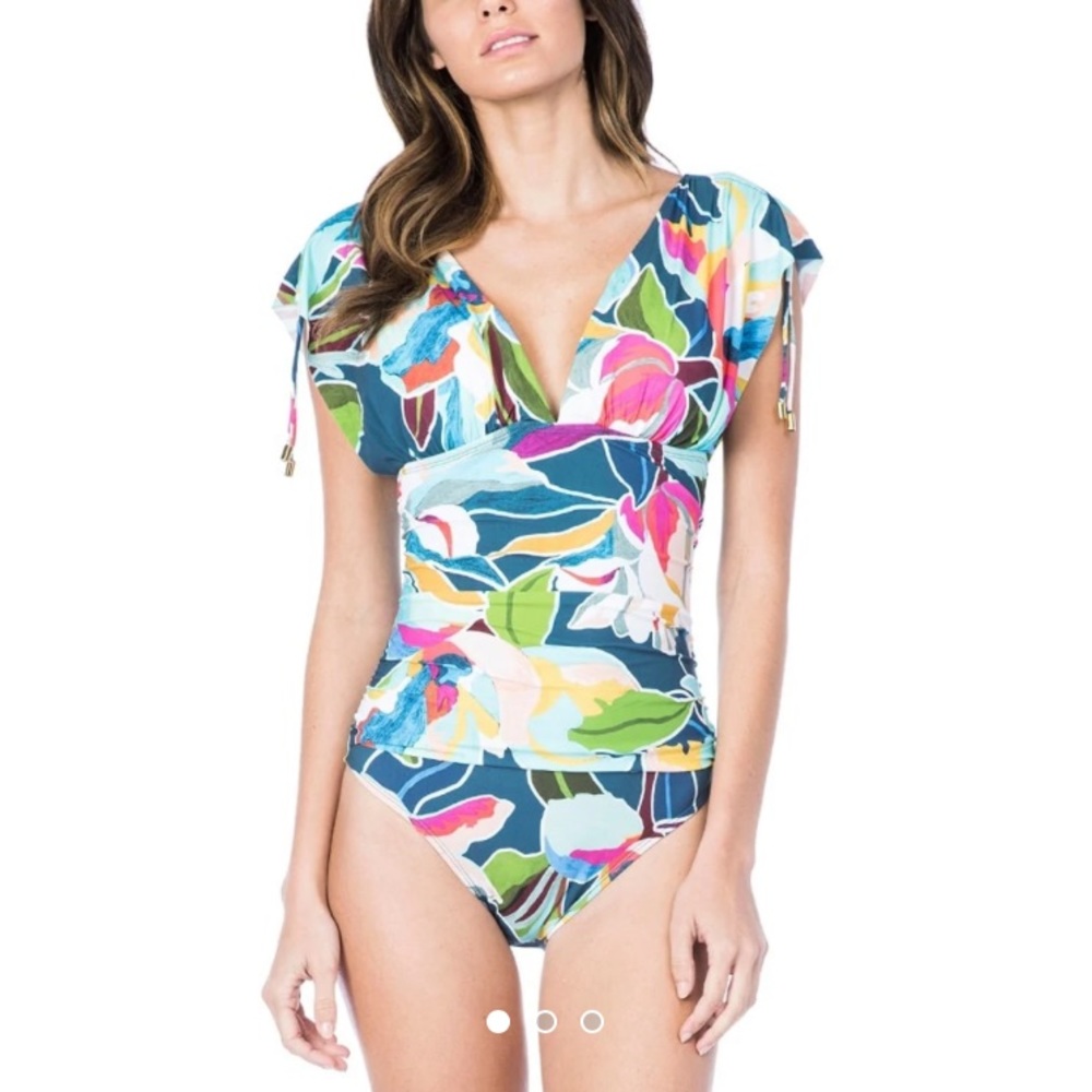 La Blanca One Piece Colorful Swim Suit